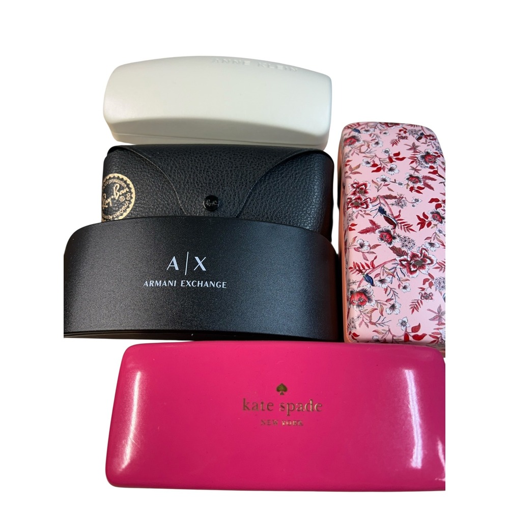 Lot of 5 Designer Eyeglass Cases Ray-Ban Armani Kate Spade Anne Klein Mixed - Picture 2 of 6